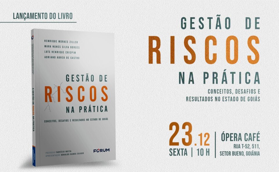 Gestão de riscos no governo de Goiás é tema de livro que será lançado sexta