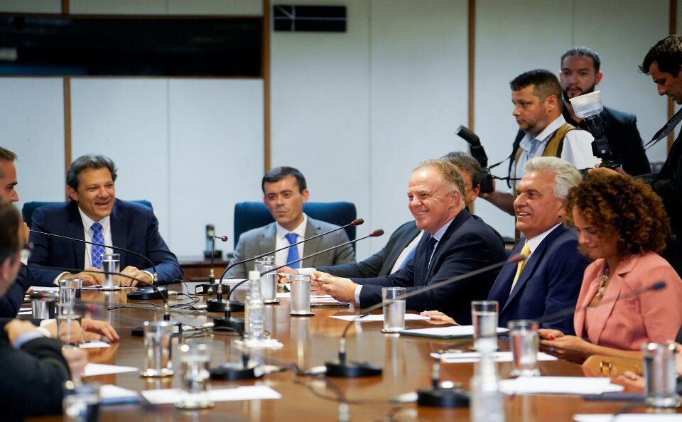 Fórum de Governadores busca compensação de perdas com alíquota do ICMS durante encontro com ministro da Fazenda, Fernando Haddad (Foto: Júnior Guimarães)