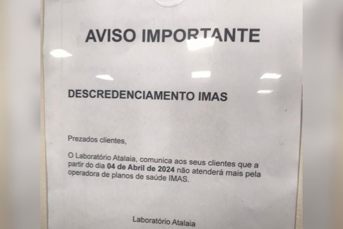 Laboratório Atalaia não atenderá mais beneficiários do Imas