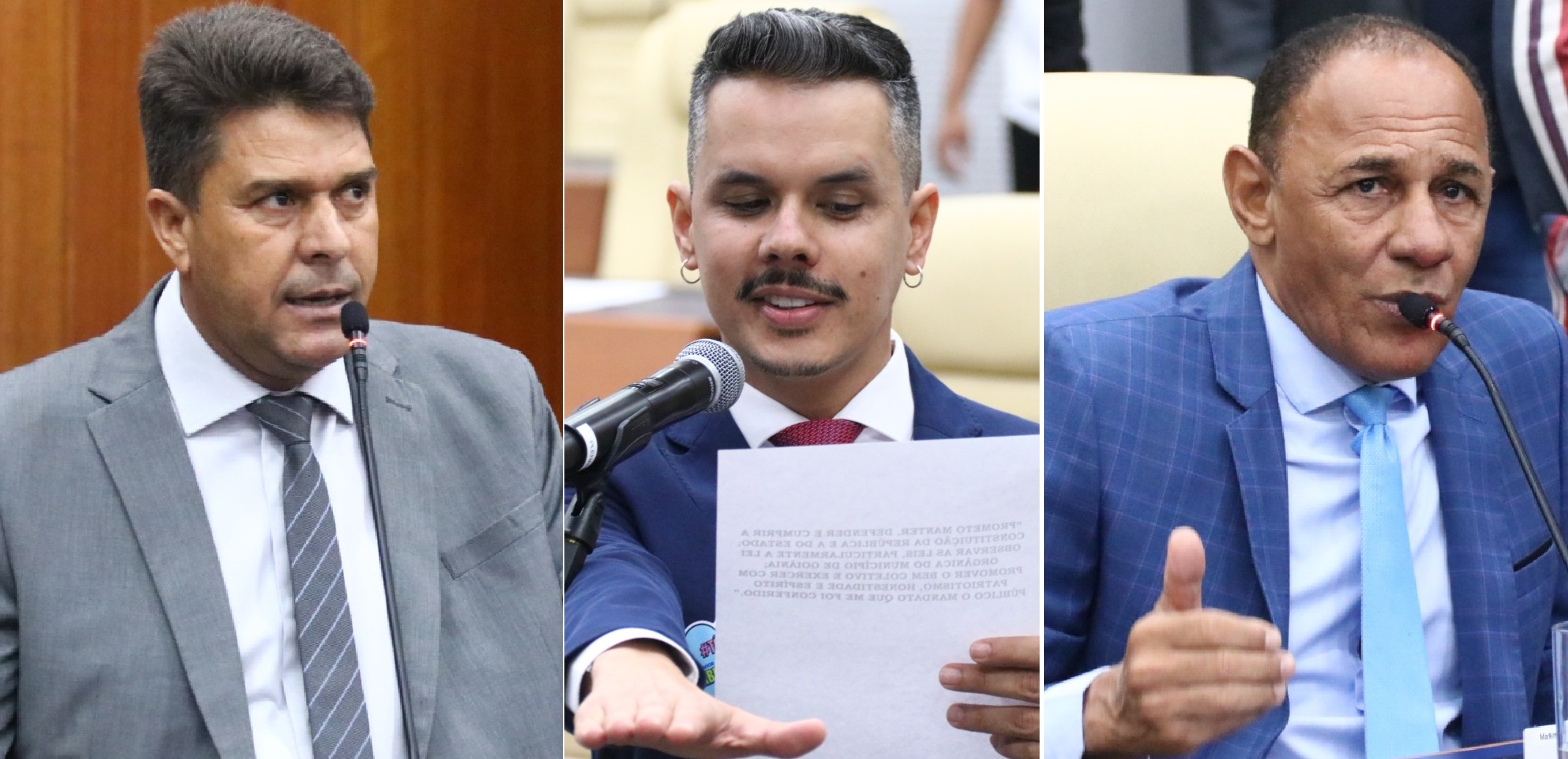 Fabrício Rosa, Bill Guerra e Markim Goyá tomam posse na Câmara de Goiânia