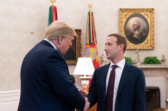 Mark Zuckerberg encontra Donald Trump em jantar e chama presidente-eleito de “agente da mudança”