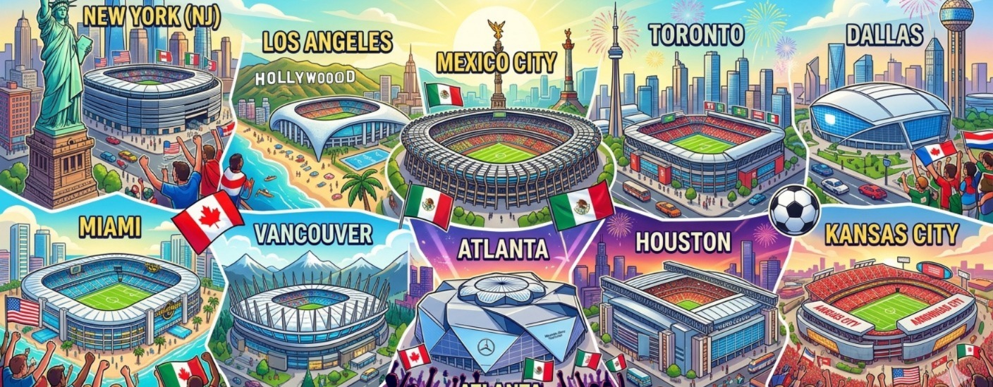 Onde serão os jogos da Copa 2026?