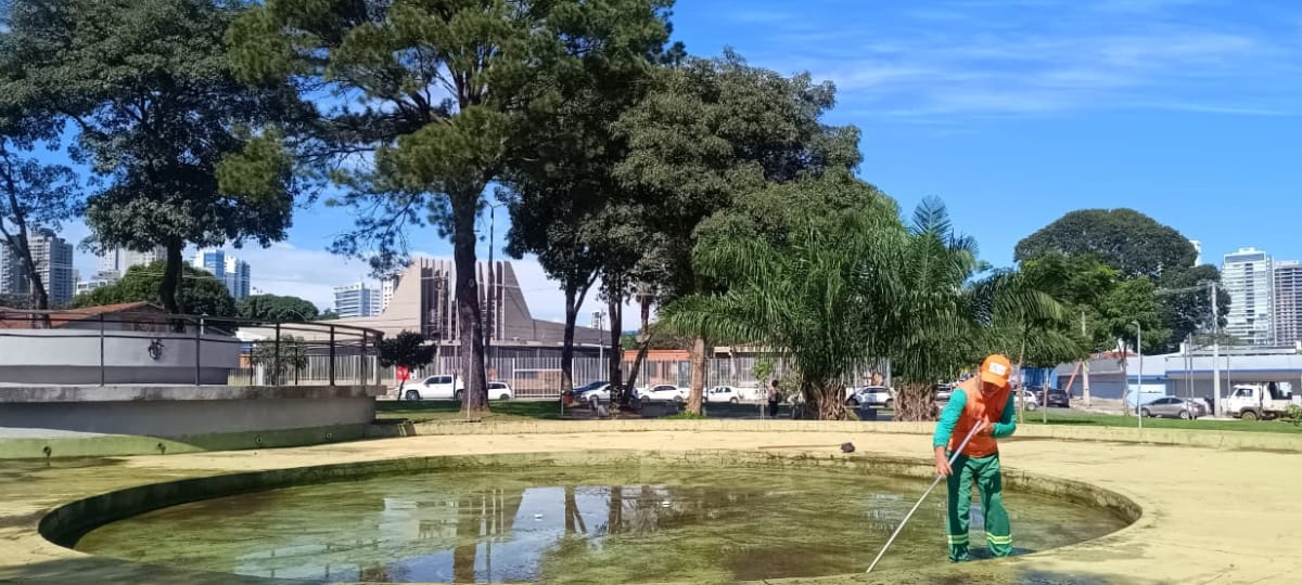 Comurg promove zeladoria nas 23 fontes e espelhos d’água de Goiânia