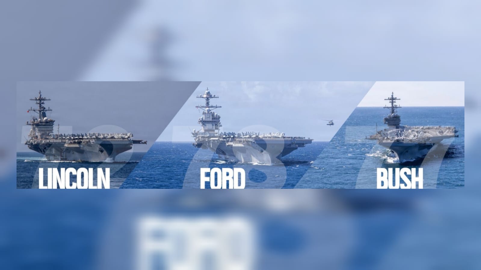 EUA concentram três porta-aviões no Oriente Médio pela primeira vez em décadas