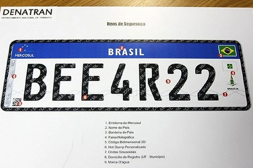 Projeto muda placa Mercosul e levanta críticas de retrocesso