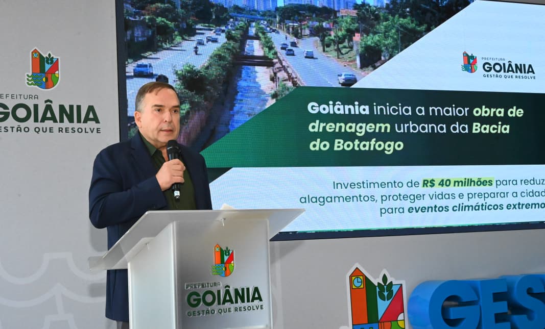 Prefeito Sandro Mabel anuncia primeira grande obra de contenção de alagamentos na bacia do Córrego Botafogo