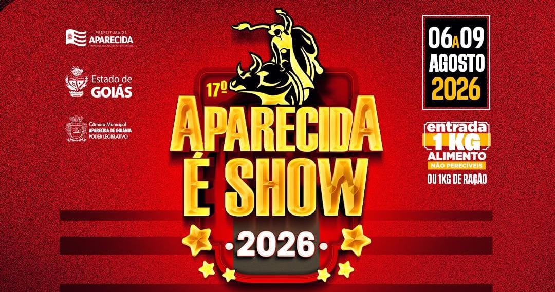 Com grandes atrações nacionais, Aparecida é Show 2026 será realizado entre os dias 6 e 9 de agosto