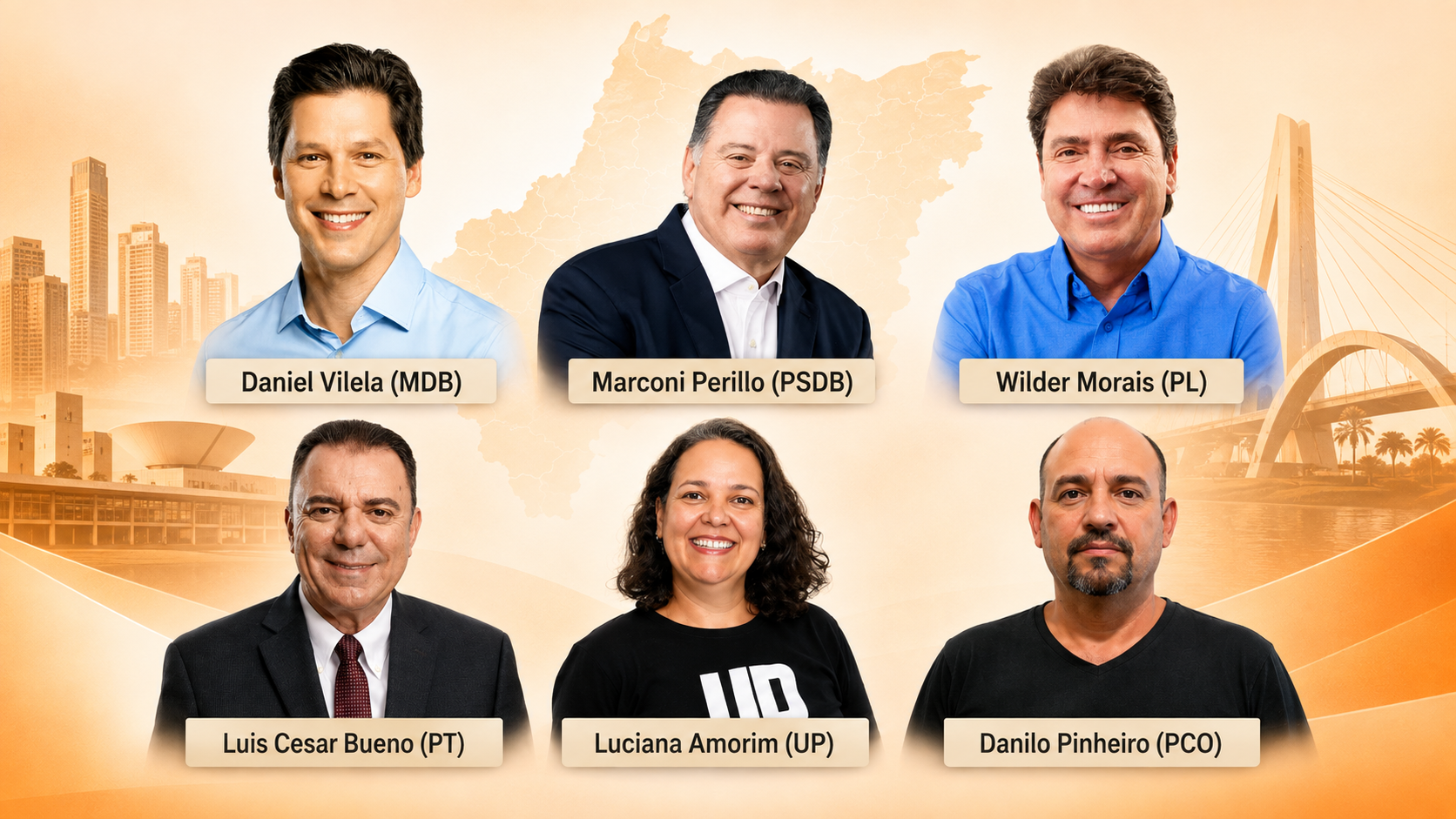 Números dos candidatos ao Governo de Goiás em 2026