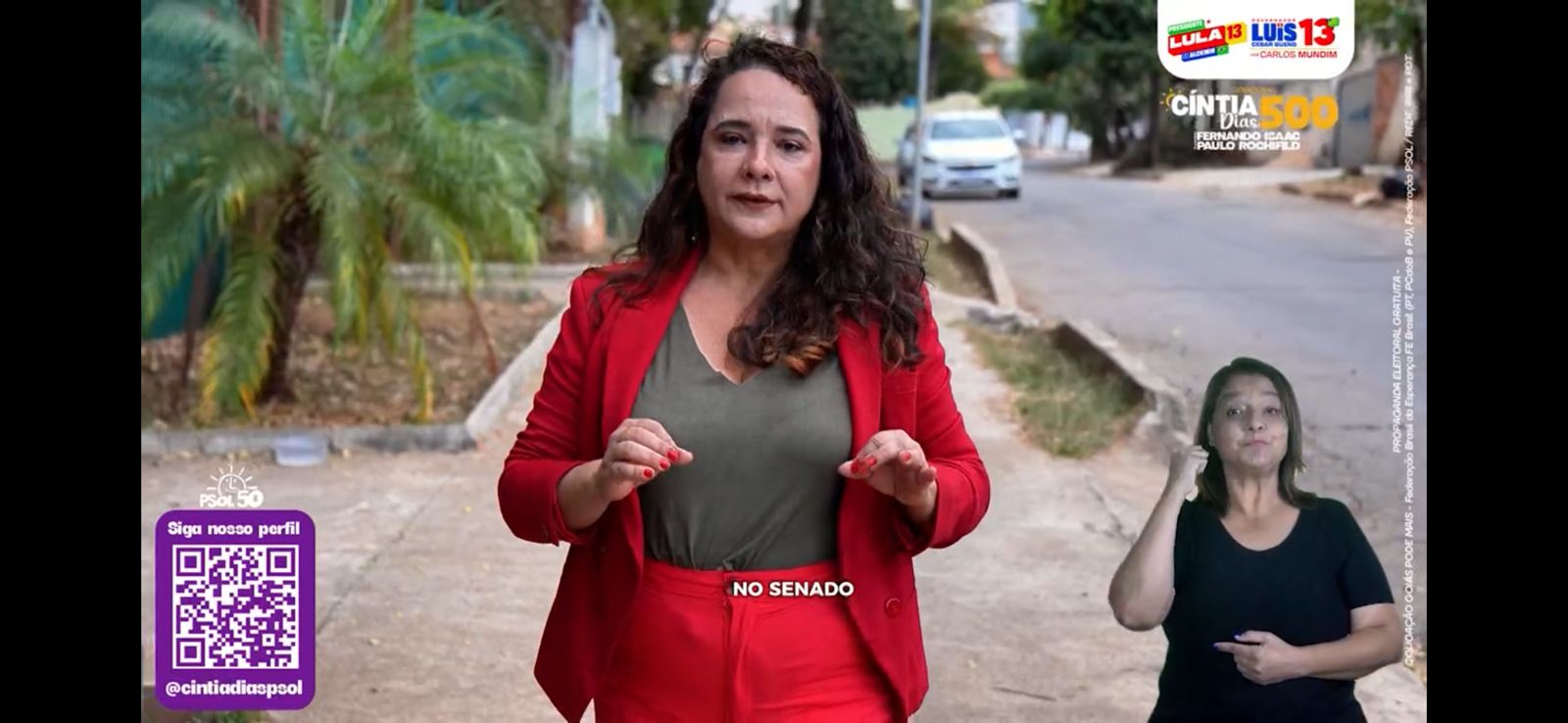 Cíntia valoriza trabalhador, mulher, soberania nacional e o fim da escala 6×1 na 1ª fase da campanha