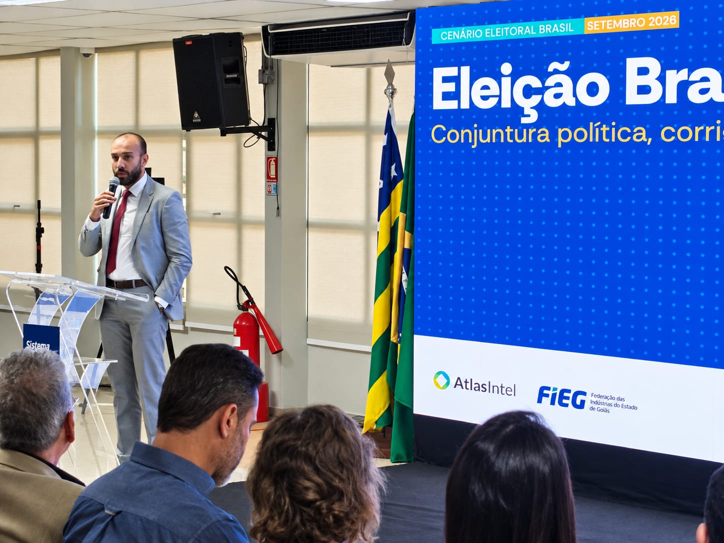 “E se o Brasil fosse mais semelhante a Goiás?”, diz CEO da AtlasIntel em palestra na Fieg