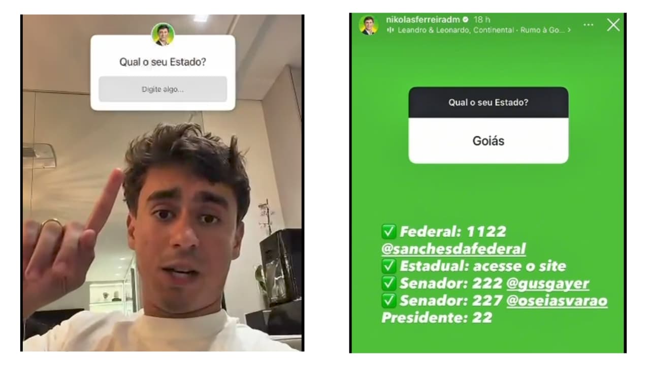 Nikolas cita apoios em Goiás, mas deixa Wilder fora da lista