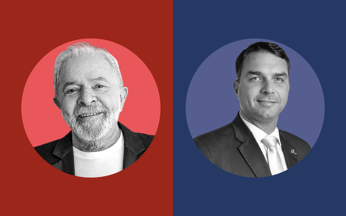 Pesquisa Futura: Flávio Bolsonaro tem 49% e Lula, 47,5%, em empate técnico