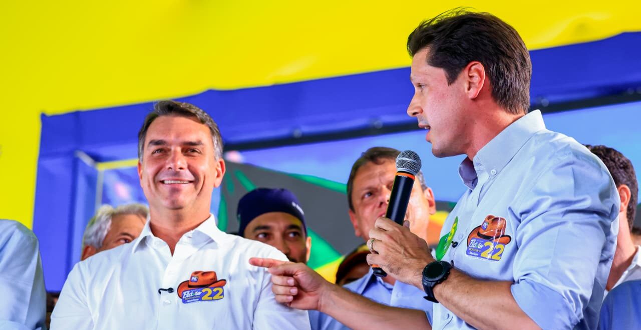 Daniel Vilela e Caiado anunciam apoio a Flávio Bolsonaro no segundo turno