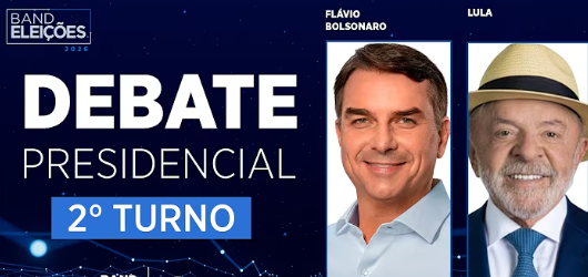 AO VIVO: Lula e Flávio Bolsonaro se enfrentam em debate na Band; assista